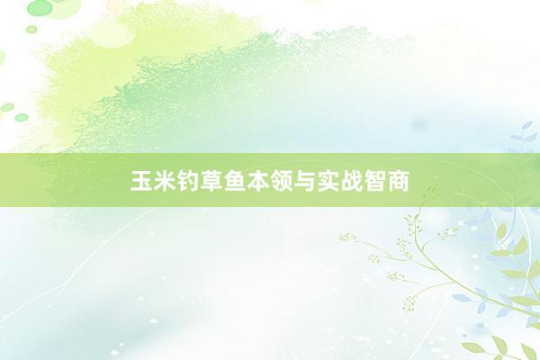 玉米钓草鱼本领与实战智商